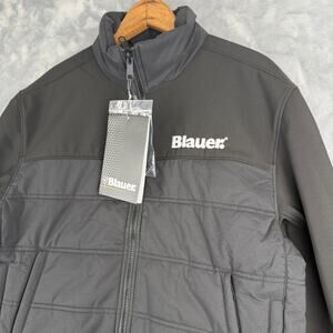 NWT Blauer 4675 Softshell Fleece Jacket Black Men’s Size Small short